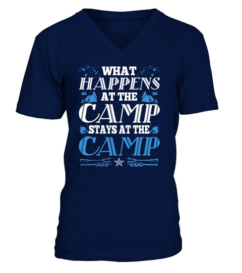 What Happens At The Camp Stays At The Camp Tshirt V-Neck T-shirt