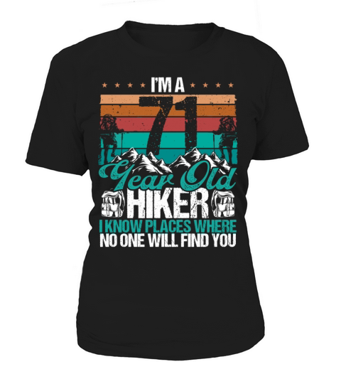 71 Birthday Hikers Vintage Mountains 71 Years Old Women's T-Shirt