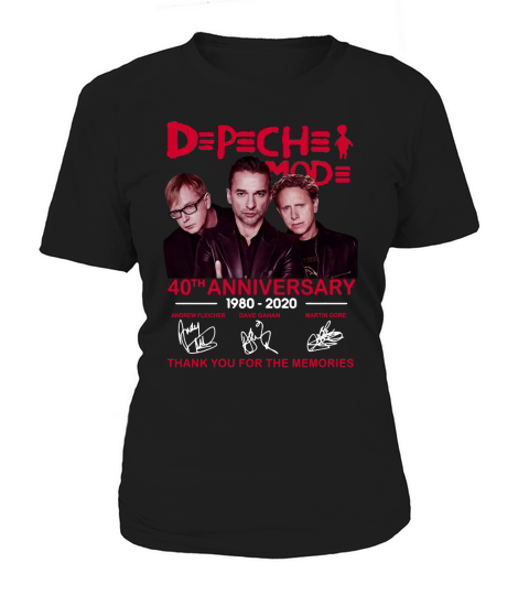 Depeche Mode 40th anniversary 1980 2020 signatures thank you for the memories shirt Women's T-Shirt