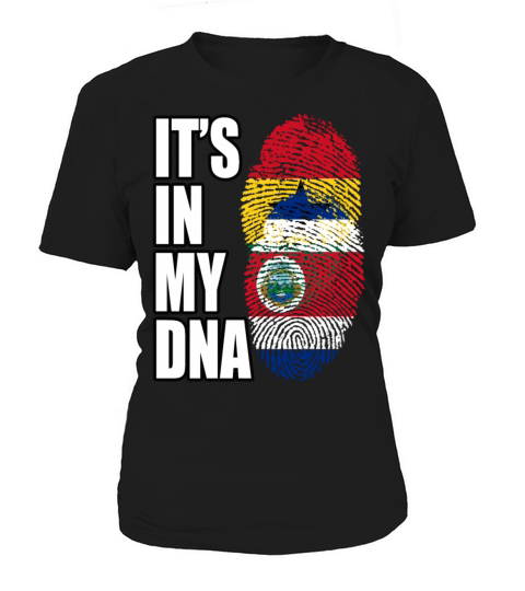 Ghanaian And Costa Rican Mix Heritage DNA Flag Women's T-Shirt