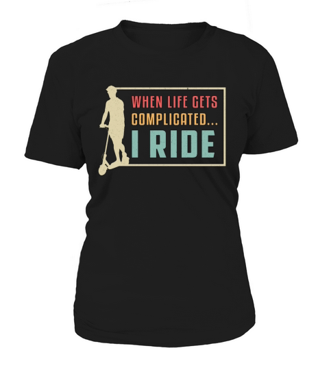 Scooter Driver I Ride Escooter Stunt Retro Vintage Women's T-Shirt