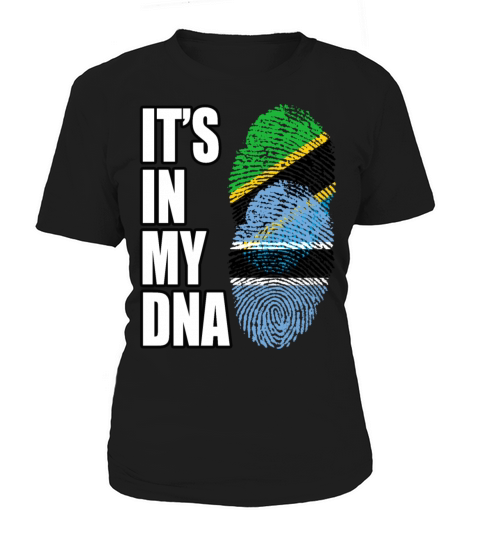 Tanzanian And Botswanan Vintage Heritage DNA Flag Women's T-Shirt