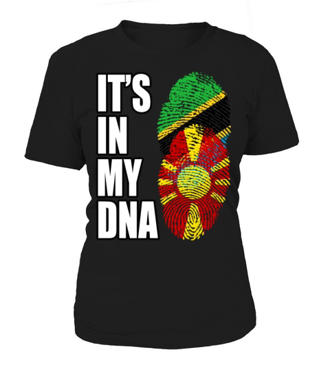Tanzanian And Macedonian Vintage Heritage DNA Flag Women's T-Shirt