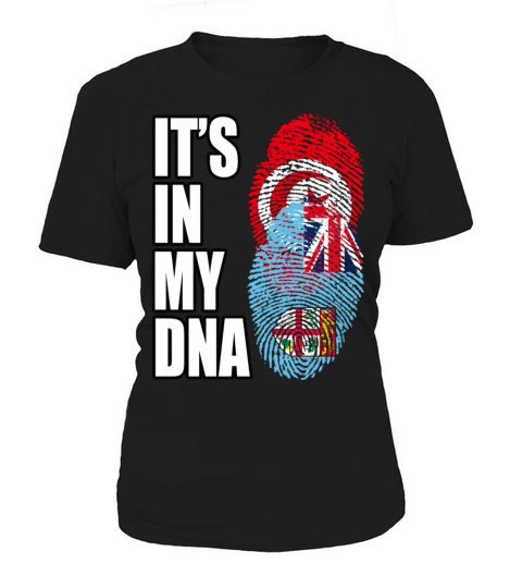 Tunisian And Fijian Mix Heritage DNA Flag Women's T-Shirt