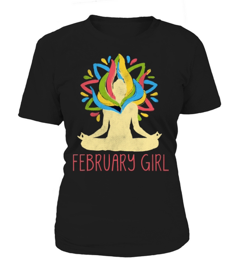 Yoga Mandala Meditation Birth Born Month February Women's T-Shirt