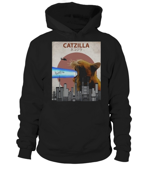 Catzilla Funny Cat T-Shirt Nettes Geschenk für Katzenliebhaber Hoodie Unisex