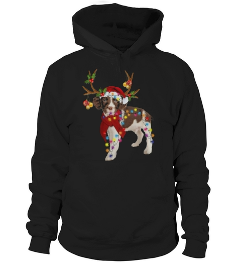 Merry Christmas English springer spaniel gorgeous reindeer Hoodie Unisex