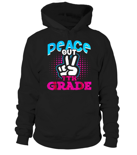 Funny Peace Out 7th Grade Shirt First Last Day of School Hoodie Unisex
