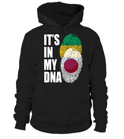 Gambian And Japanese Mix Heritage DNA Flag Hoodie Unisex