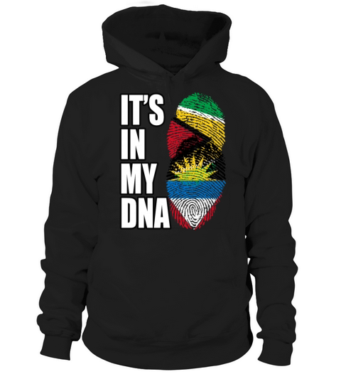 Guyanese And Antiguan Mix Heritage DNA Flag Hoodie Unisex