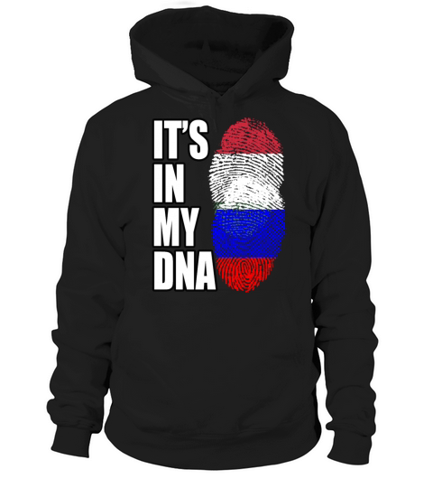 Hungarian And Russian Mix Heritage DNA Flag Hoodie Unisex