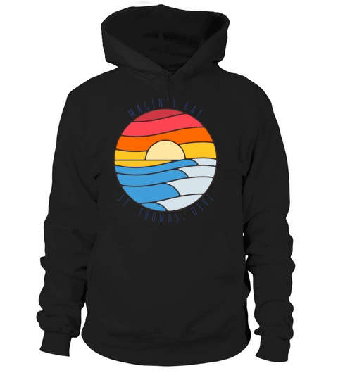 Magens Bay St Thomas Usvi Vintage Beach Sunset Hoodie Unisex