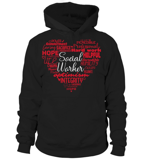 Social Worker Tag Cloud Social Work Caseworker Hoodie Unisex