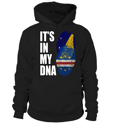 Tokelauan And Cabo Verdean Mix Heritage DNA Flag Hoodie Unisex