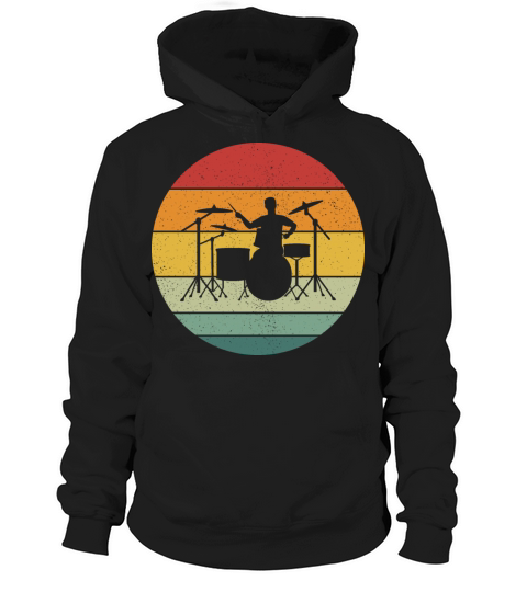 Vintage Retro Drums Vintage Music Hoodie Unisex