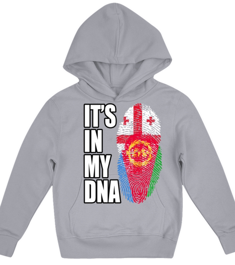 Georgian And Eritrean Mix Heritage DNA Flag Kids Hoodie