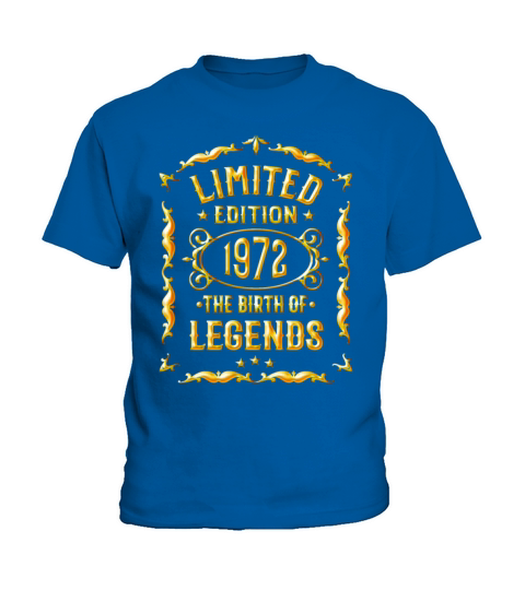 50th Birthday Birth of legends Vintage 1972 Kids T-Shirt