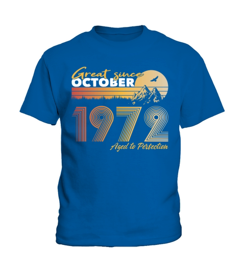 50th birthday vintage 1972 great since 1972 Kids T-Shirt