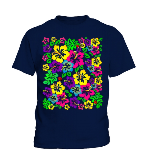 colorful luminous flowers Kids T-Shirt