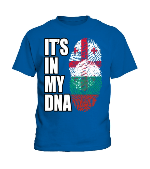Georgian And Bulgarian Mix Heritage DNA Flag Kids T-Shirt