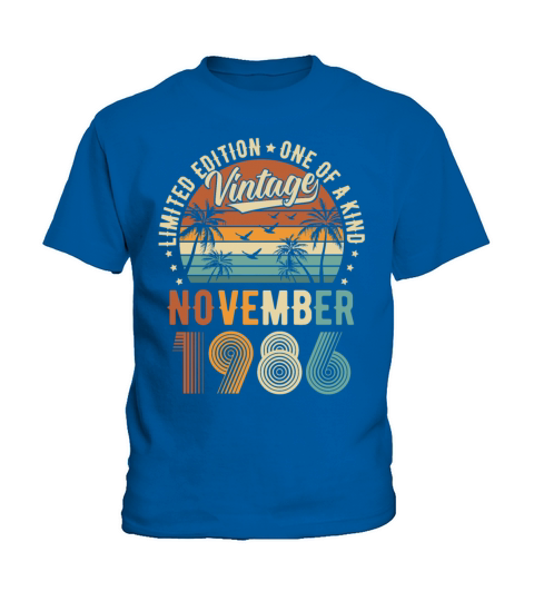 Limited Edition November 1986 Birthday Present Kids T-Shirt