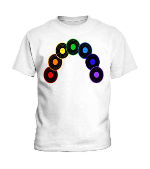 Musical Rainbow of Vinyl Records Kids T-Shirt