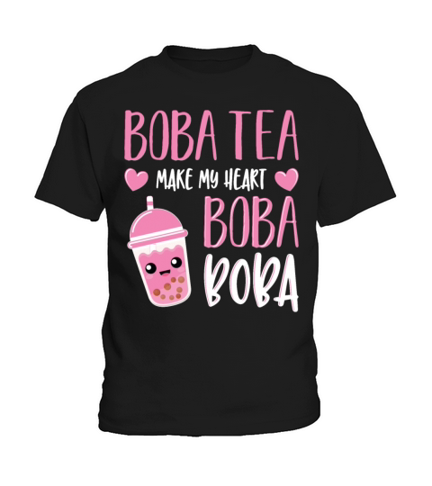 Powered By Tea Bubble Milk Tea Lovers Gift Idea Kids T-Shirt