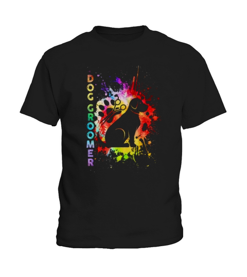Proud Dog Groomer Color shirt Kids T-Shirt