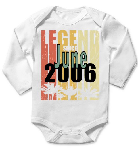 2006 vintage born in June gift Long Sleeve Baby One-Piece