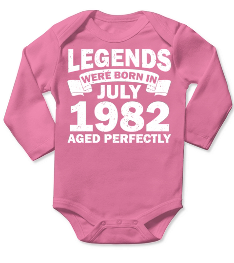 40th birthday July vintage 1982 gift idea Long Sleeve Baby One-Piece