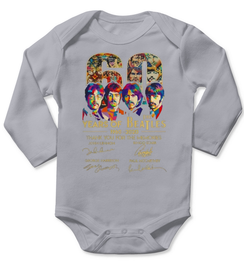 60 years of The Beatles 1960 2020 thank you memories signatures shirt Long Sleeve Baby One-Piece