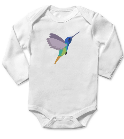 artboard birds 03 Long Sleeve Baby One-Piece