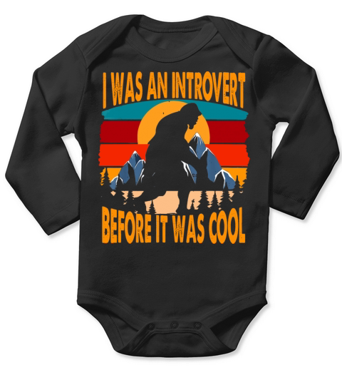 Bigfoot Sasquatch Vintage Retro Sunset Introvert Long Sleeve Baby One-Piece