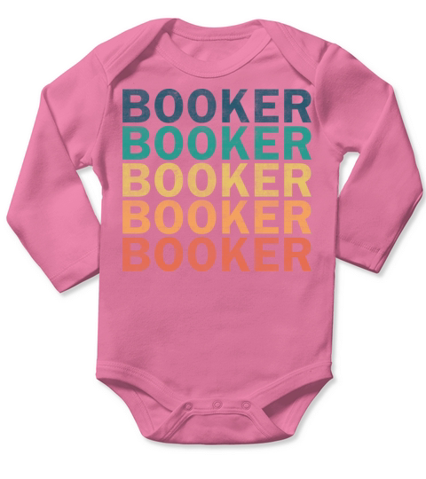 Booker Name T Shirt - Booker Vintage Retro Name Gi Long Sleeve Baby One-Piece