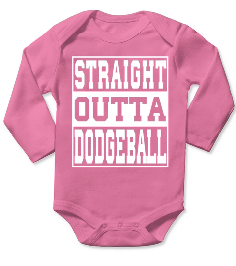 Dodgeball Saying Funny Long Sleeve Baby One-Piece