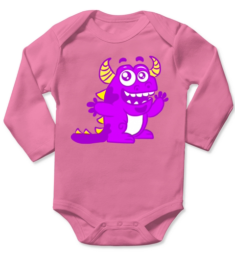 Friendly Monster Long Sleeve Baby One-Piece