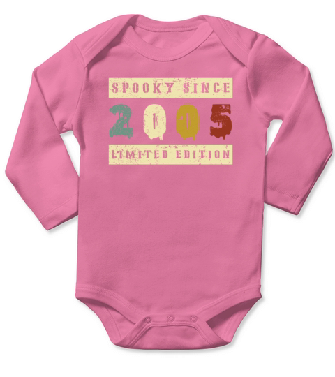 Halloween Spooky Since 2005 Retro Birth Year Long Sleeve Baby One-Piece