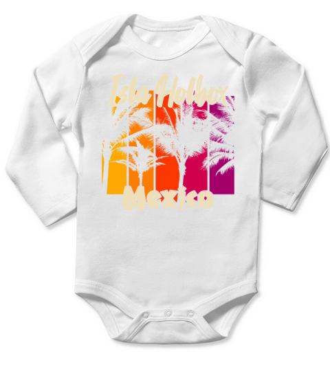 Holbox Mexico Island Long Sleeve Baby One-Piece