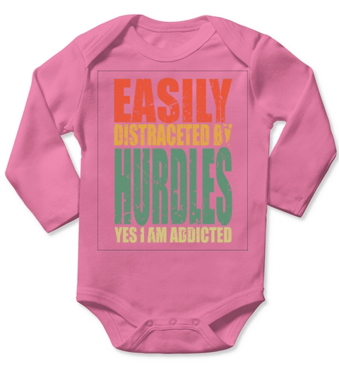 Hurdles Saying Funny Long Sleeve Baby One-Piece