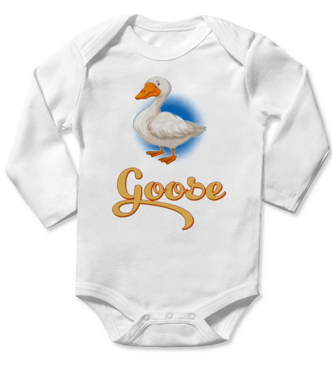 Im In Love With Goose Long Sleeve Baby One-Piece