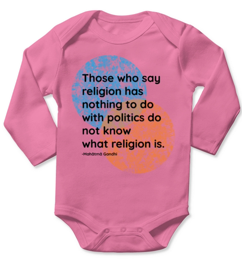 Mahatma Gandhi Politics Religion Quotes Long Sleeve Baby One-Piece