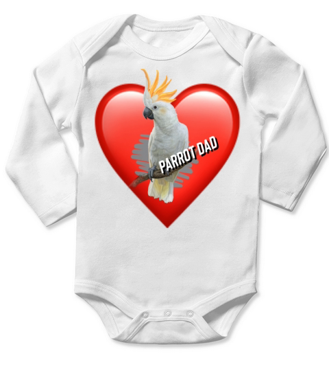 Parrot Dad Long Sleeve Baby One-Piece