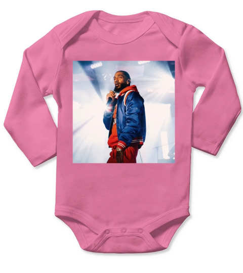 Rip Rest In Peace King Nipsey Hussle Crenshaw TMC Marathon Long Sleeve Baby One-Piece