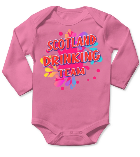 Scotland Drinking Team Humor Sarcastic Quote Long Sleeve Baby One-Piece