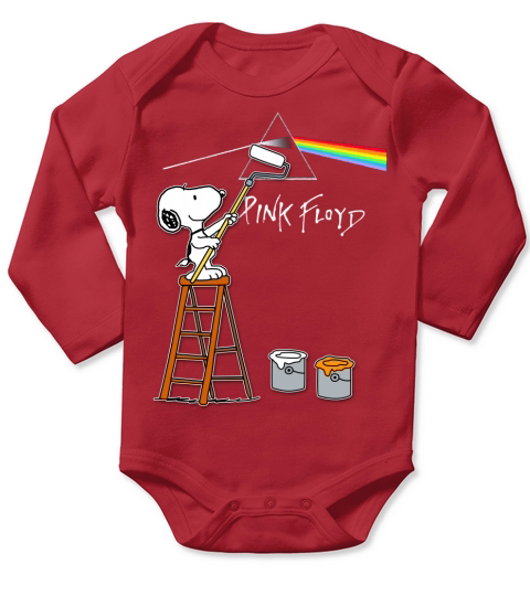 Snoopys Painting The picture- Pink Floyd Long Sleeve Baby One-Piece