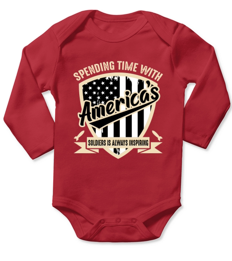 Spending Time With Americas Soldiers Is Always Inspiring Long Sleeve Baby One-Piece