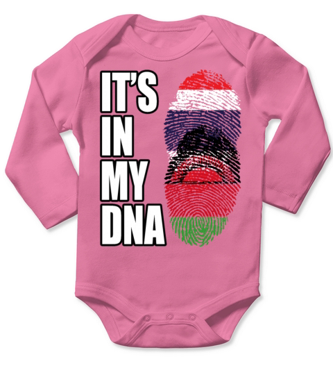 Thai And Malawian Vintage Heritage DNA Flag Long Sleeve Baby One-Piece