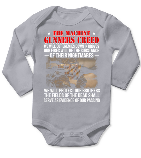 The machine gunners creed Long Sleeve Baby One-Piece