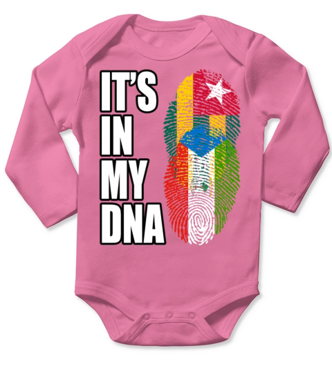 Togolese And Equatorial Guinean Mix Heritage DNA F Long Sleeve Baby One-Piece