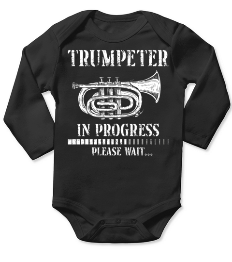 Trumpet Player Vintage Trumpeter Long Sleeve Baby One-Piece